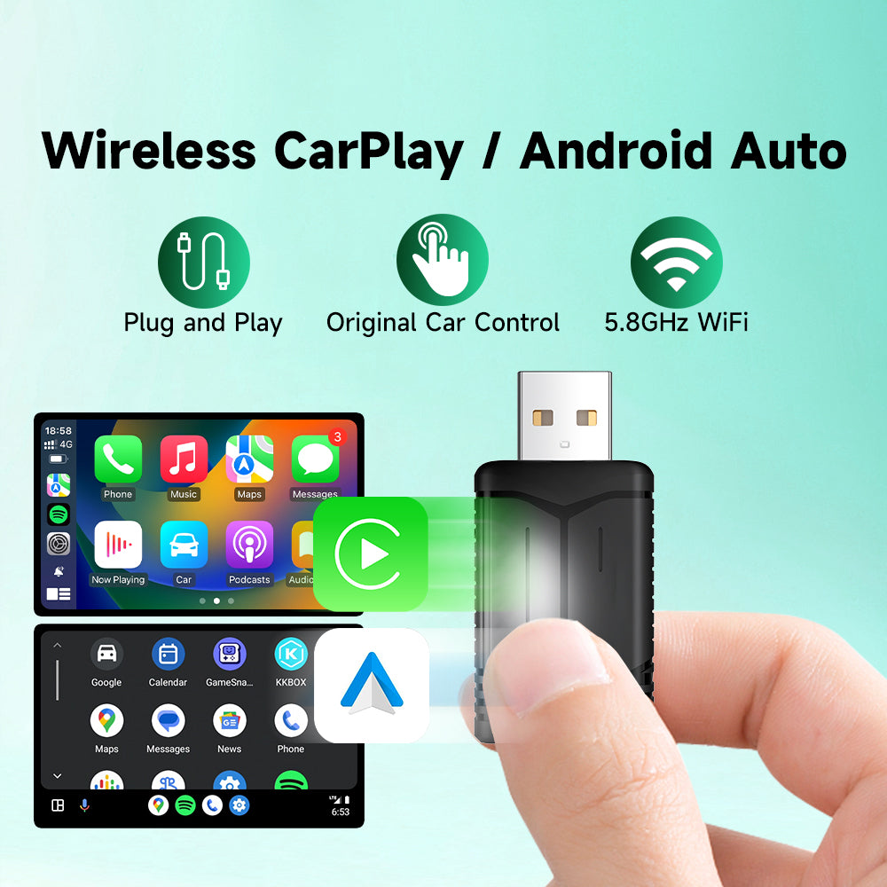  iLuckywith wireless CarPlay & Android Auto Adapter