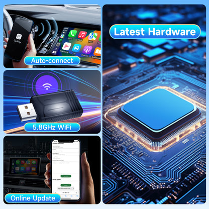 5.8 GHz Wifi with Online Update Wireless Android Auto Adapter