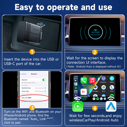 Wireless CarPlay Adapter Easy to Operate